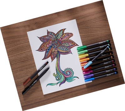 Sharpie Art Pens, Fine Point, Assorted Colors, Hard Case, 12 Pack (1982057) 9